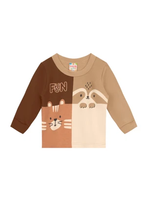 Brandili - Conjunto Menino de Bichinhos Marrom - BRANDILI