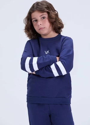 Vida Costeira - Conjunto Menino de Moletom com Detalhes Marinho - VIDA COSTEIRA
