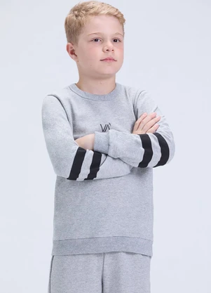 Vida Costeira - Conjunto Menino de Moletom com Detalhes Mescla - VIDA COSTEIRA