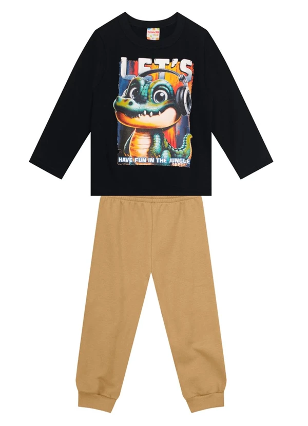 Brandili - Conjunto Menino Dinossauro Marrom 2