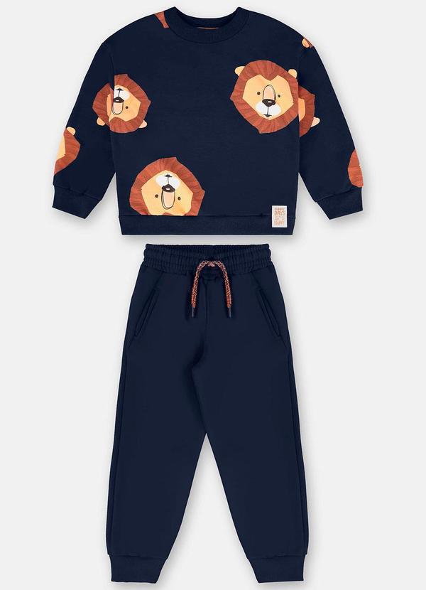 Up Baby - Conjunto Menino em Moletom Azul 2