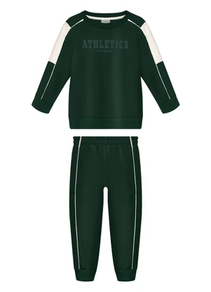 Alakazoo - Conjunto Menino em Moletom Felpado Verde - ALAKAZOO