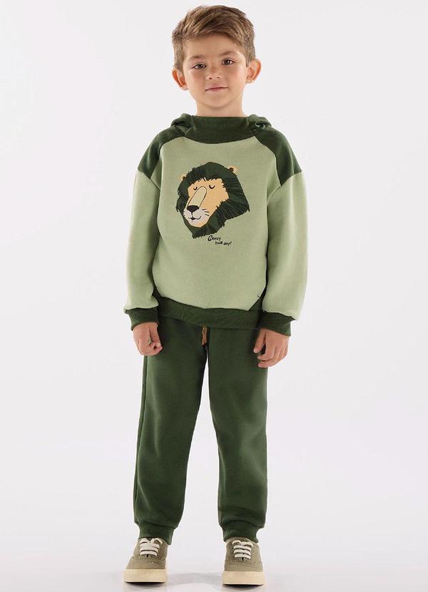 Up Baby - Conjunto Menino em Moletom Verde