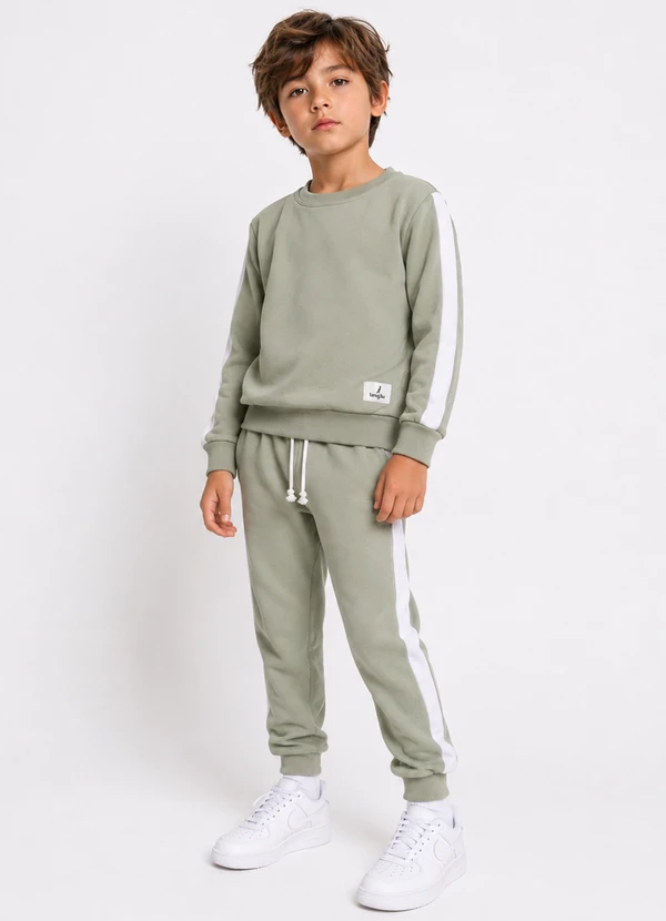 Rosa Azul - Conjunto Menino Inverno Kangulu Verde Claro