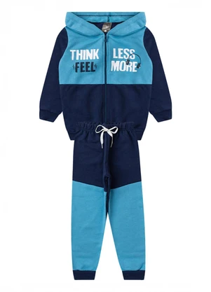 Rosa Azul - Conjunto Menino Inverno Think Less Azul Cobalto - ROSA AZUL