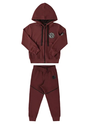 Ioluig - Conjunto Menino Jaqueta e Calça Authentic Marrom - IOLUIG