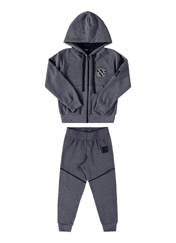 Ioluig - Conjunto Menino Jaqueta e Calça Authentic Preto