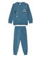 Marlan - Conjunto Menino Jaqueta e Calça em Moletom Azul - variação: Azul