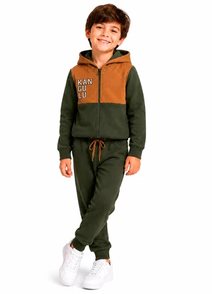Rosa Azul - Conjunto Menino Kangulu Verde Militar - ROSA AZUL