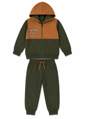 Rosa Azul - Conjunto Menino Kangulu Verde Militar - ROSA AZUL