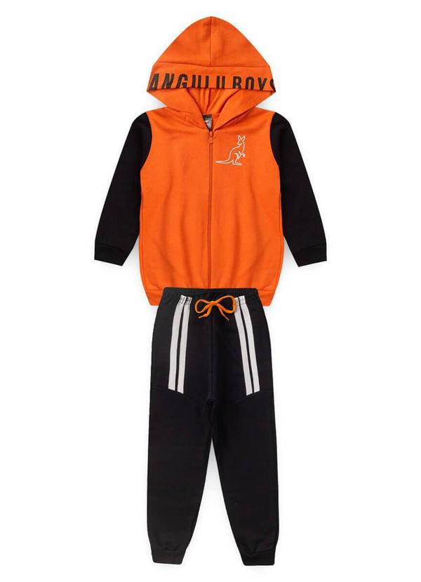 Rosa Azul - Conjunto Menino Liso Kangulu Laranja