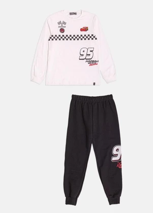 Bimbi - Conjunto Menino Manga Longa Racing Series Rosa - BIMBI