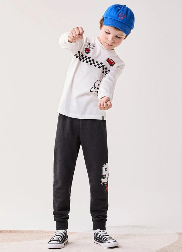 Bimbi - Conjunto Menino Manga Longa Racing Series Rosa