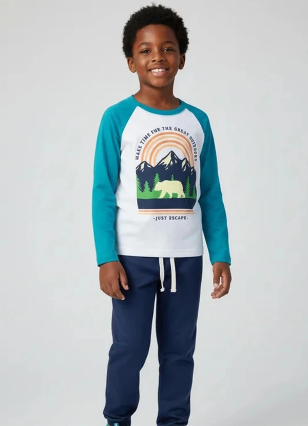 Rovitex - Conjunto Menino Meia Estação Keki Boys Branco
