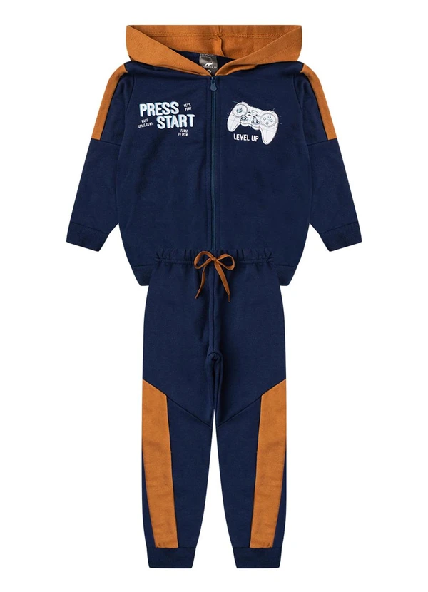 Rosa Azul - Conjunto Menino Press Start Azul Marinho