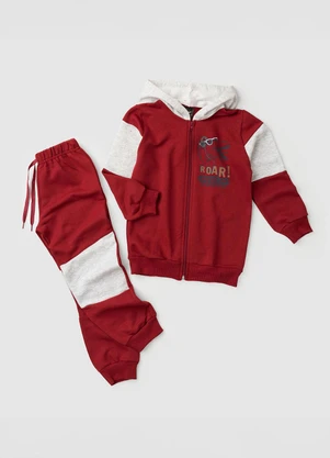 Rosa Azul - Conjunto Menino Roar Kangulu Bordo - ROSA AZUL