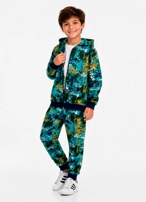 Rosa Azul - Conjunto Menino Sublimado Verde Militar - ROSA AZUL