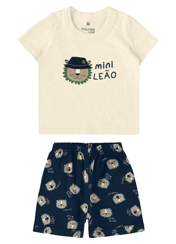 Malwee Kids - Conjunto Mini Leão Menino Bege