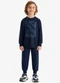 Rovi Kids - Conjunto Moletom Blusão e Calça Marrom - variação: Azul