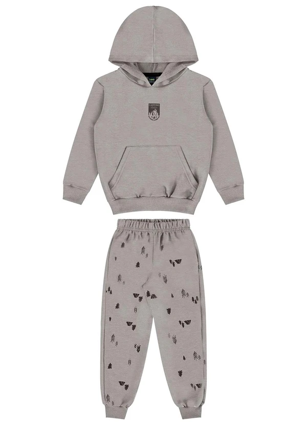 Bee Loop - Conjunto Moletom Blusão e Calça Cinza