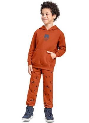 Bee Loop - Conjunto Moletom Blusão e Calça Marrom - BEE LOOP