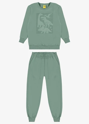 Rovi Kids - Conjunto Moletom Blusão e Calça Verde - ROVI KIDS