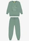 Rovi Kids - Conjunto Moletom Blusão e Calça Marrom - variação: Verde