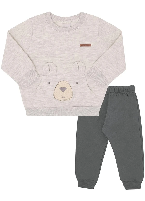 Pulla Bulla - Conjunto Moletom Cinza