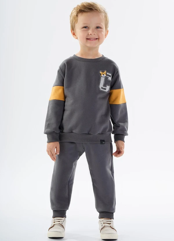 Pulla Bulla - Conjunto Moletom Cinza