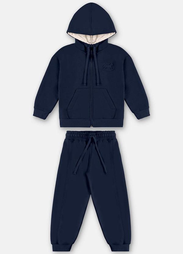 Up Baby - Conjunto Moletom com Capuz Azul 3