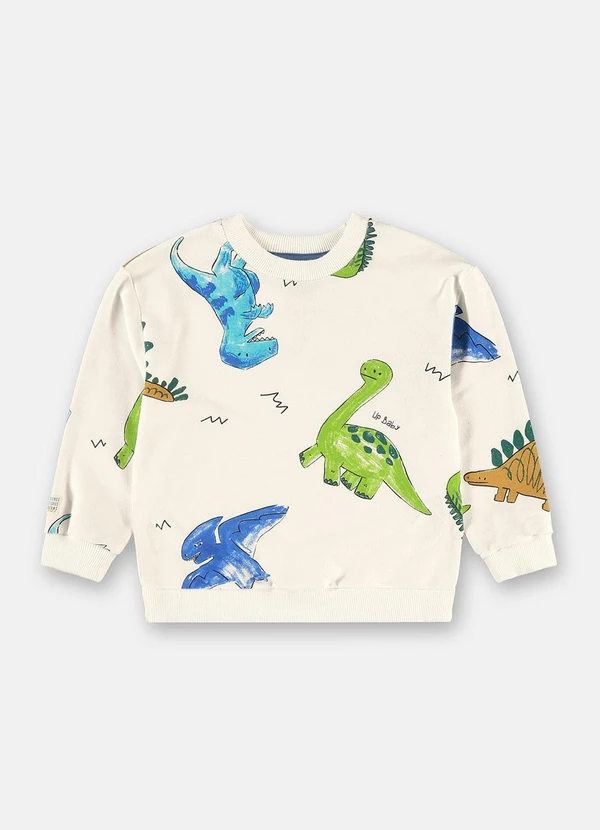 Up Baby - Conjunto Moletom Dino Branco 3