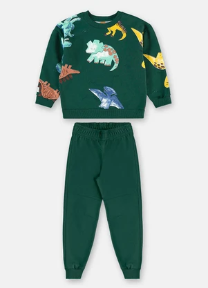 Up Baby - Conjunto Moletom Dino Verde - UP BABY