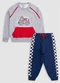 Turminha - Conjunto Moletom e Calça Moletom Menino Azul - variação: Cinza