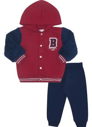 Pulla Bulla - Conjunto Moletom e Pelo e Moletom Azul - PULLA BULLA