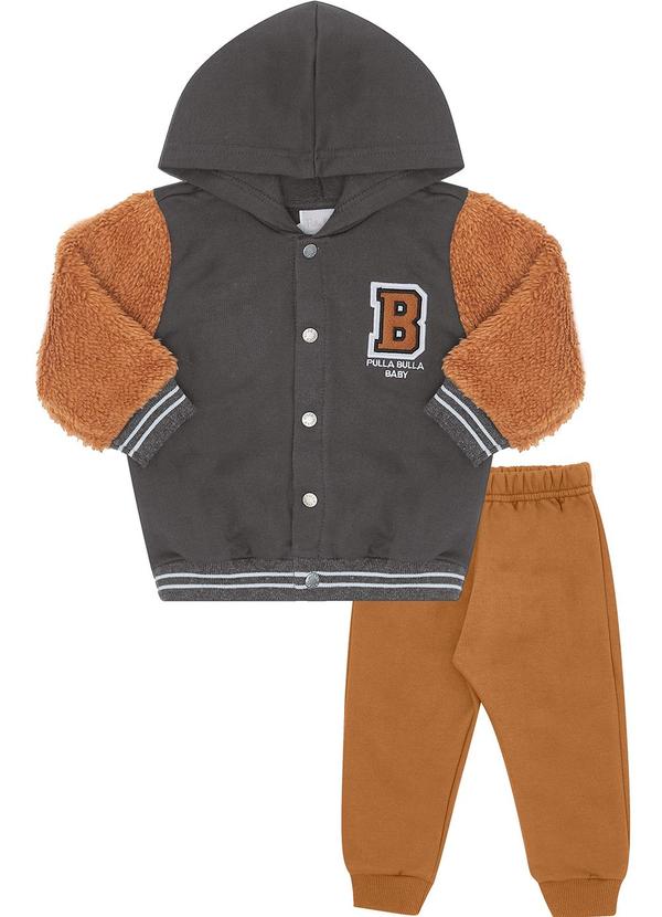 Pulla Bulla - Conjunto Moletom e Pelo e Moletom Cinza 2
