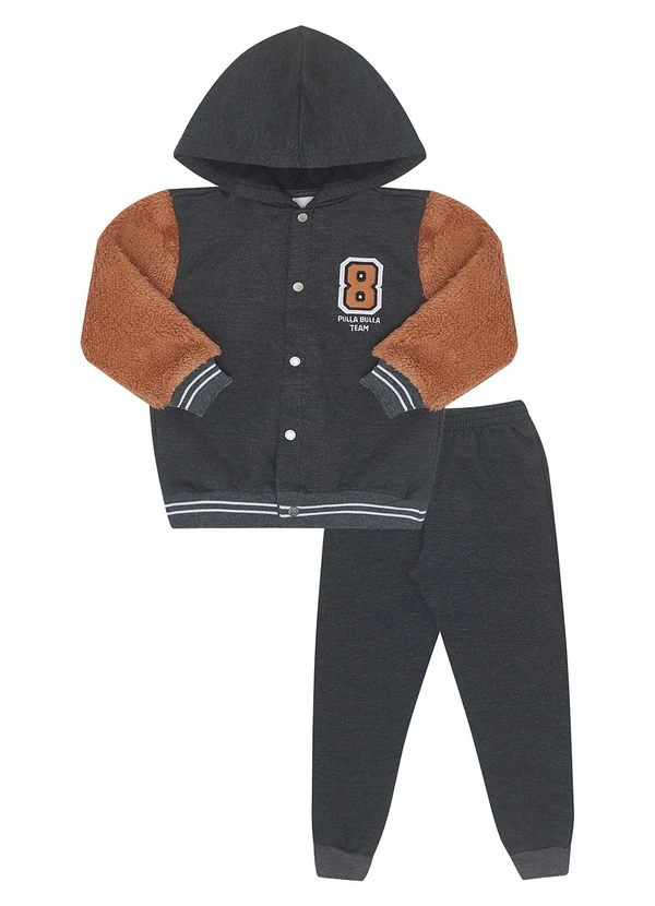 Pulla Bulla - Conjunto Moletom e Pelo Preto 2