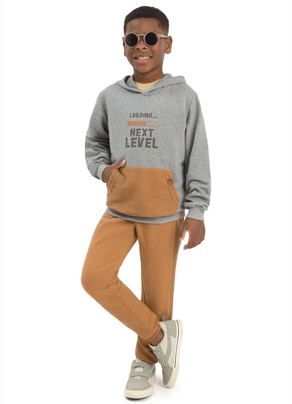 Ddk - Conjunto Moletom Find Your Way Cinza