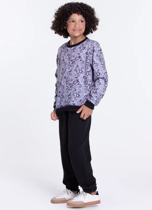 Vida Costeira - Conjunto Moletom Infantil Alfabeto Mescla - VIDA COSTEIRA