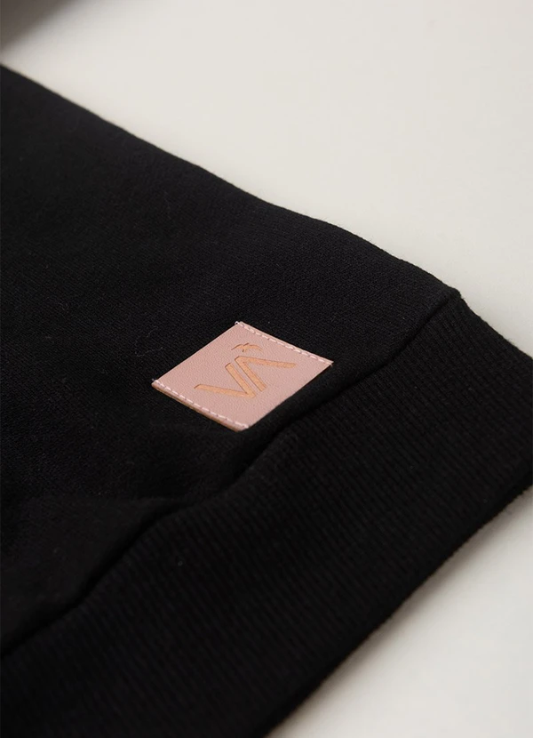 Vida Costeira - Conjunto Moletom Infantil Babadinho Preto 5