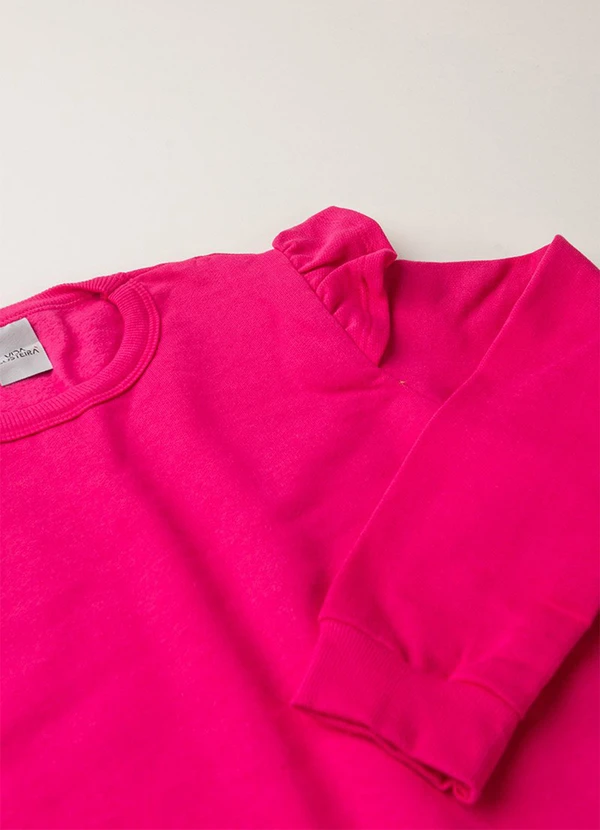 Vida Costeira - Conjunto Moletom Infantil Babadinho Rosa 3