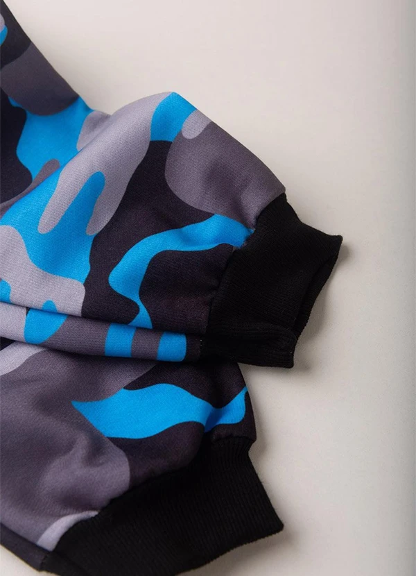 Vida Costeira - Conjunto Moletom Infantil Camuflado Urso Preto 4