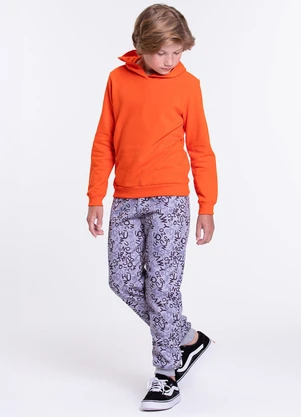 Vida Costeira - Conjunto Moletom Infantil Capuz e Abc Laranja - VIDA COSTEIRA