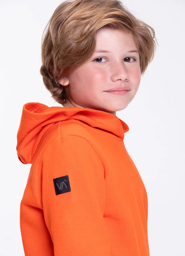 Vida Costeira - Conjunto Moletom Infantil Capuz e Abc Laranja 2