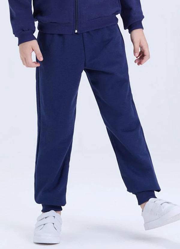 Vida Costeira - Conjunto Moletom Infantil Capuz e Zíper Marinho 3