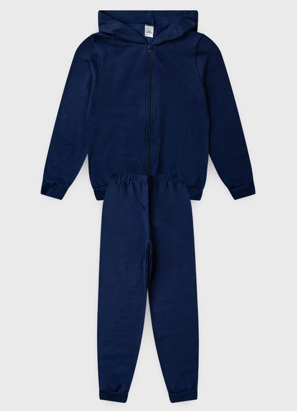 Vida Costeira - Conjunto Moletom Infantil Capuz e Zíper Marinho 5