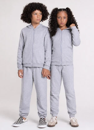 Vida Costeira - Conjunto Moletom Infantil Capuz e Zíper Mescla - VIDA COSTEIRA