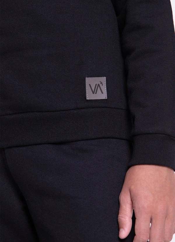 Vida Costeira - Conjunto Moletom Infantil com Capuz Menino Preto 2