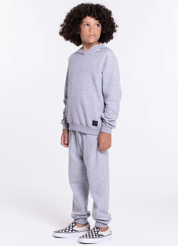 Vida Costeira - Conjunto Moletom Infantil com Capuz Mescla