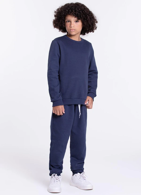 Vida Costeira - Conjunto Moletom Infantil Costas Street Marinho 1