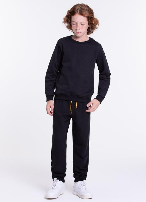 Vida Costeira - Conjunto Moletom Infantil Costas Street Preto